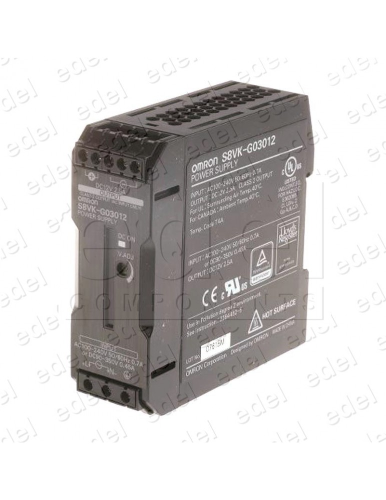 FUENTE DE ALIMENTACIÓN OMRON 12V 2,5A. CARRIL DIN
