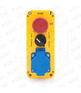 LAY5-JBES325 STOP PANEL + SELECTOR + PLUG SCHUKO