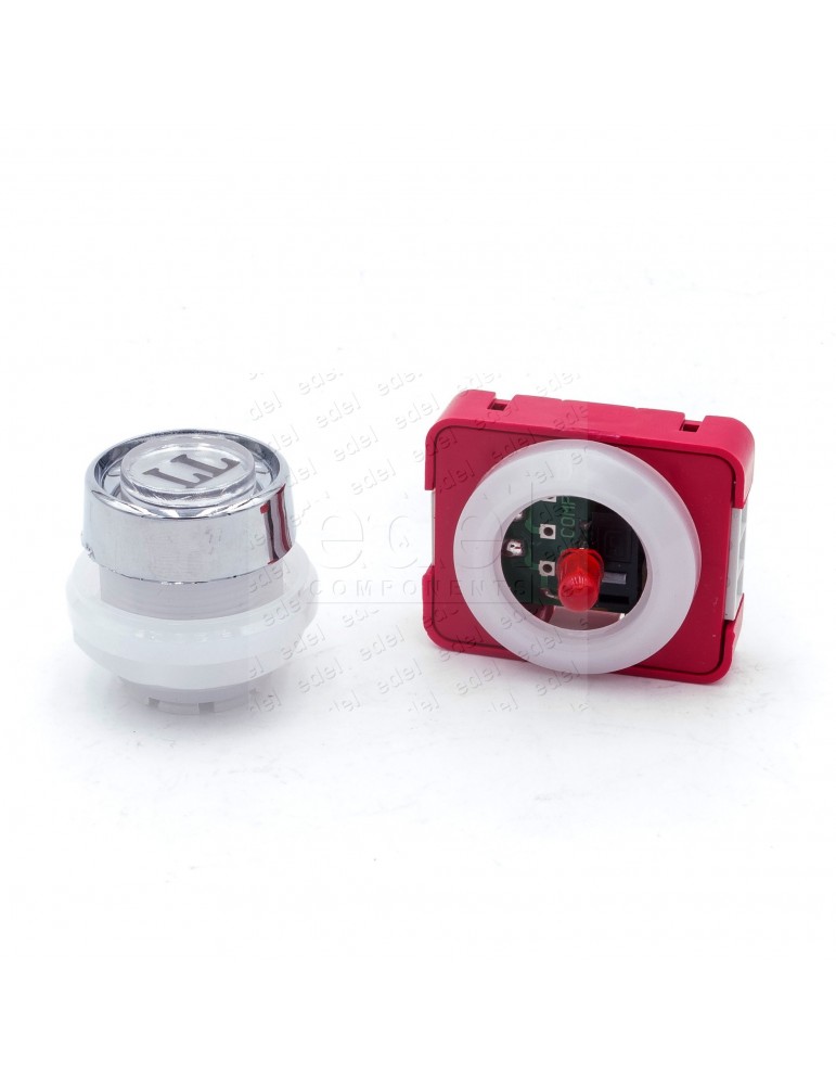 111T2 000124 PULSADOR JMT T2 1NO LUMINOSO 24V LED ROJO  LL