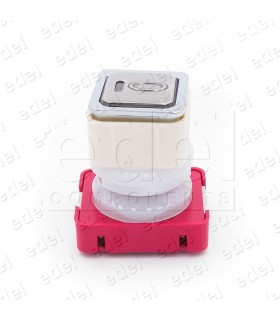 111TA 000124 BOUTON JMT TA 1NO  LUM. 24V LED ROUGE  0