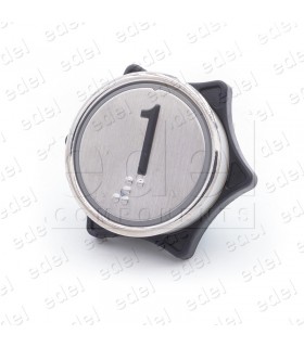 PULSADOR HUNTER MD-7 1NO LUMINOSO 24V ROJO "1"