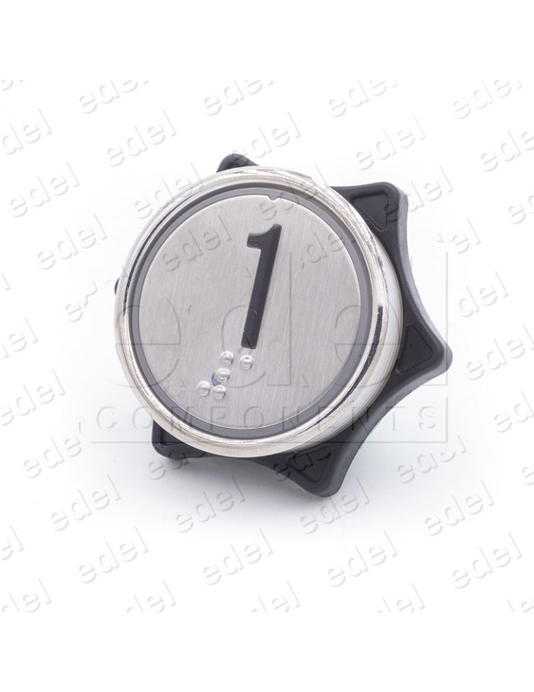 PULSADOR HUNTER MD-7 1NO LUMINOSO 24V ROJO "1"