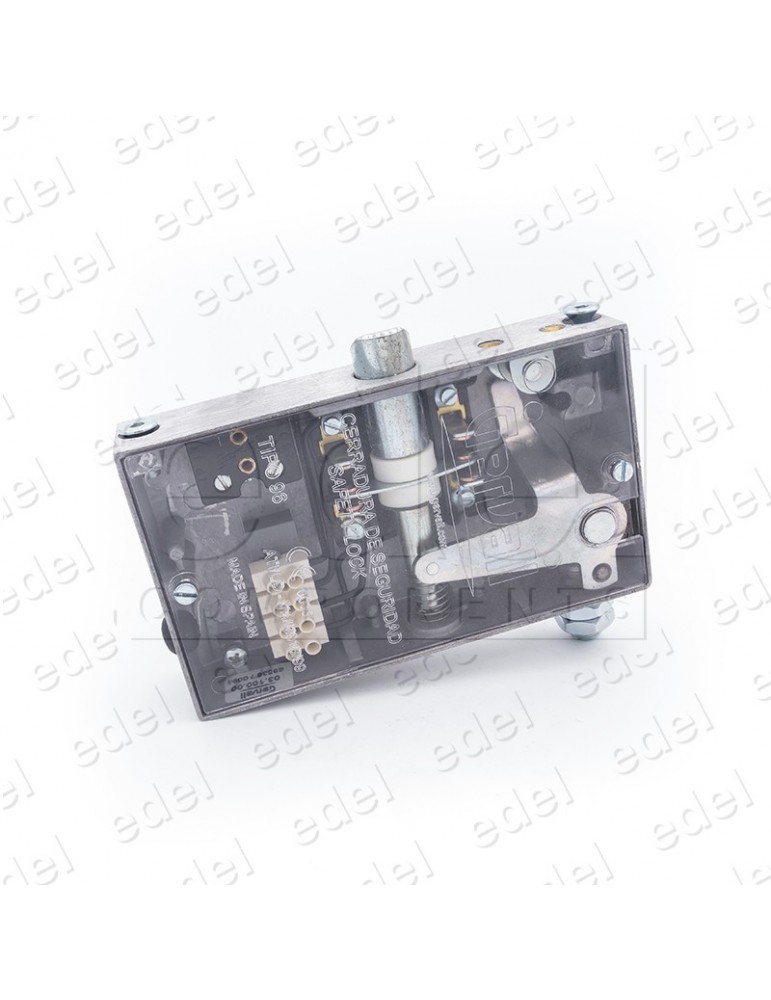 03.100.00 SAFETY LOCK GERVALL ACC.FRONTAL CHAMFERED LOCKING PIN  WITH AUXILIARY CONTACT  NO HAND