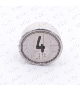 BOUTON HUNTER MD-7 1NO  LUM. 24V ROUGE "4"