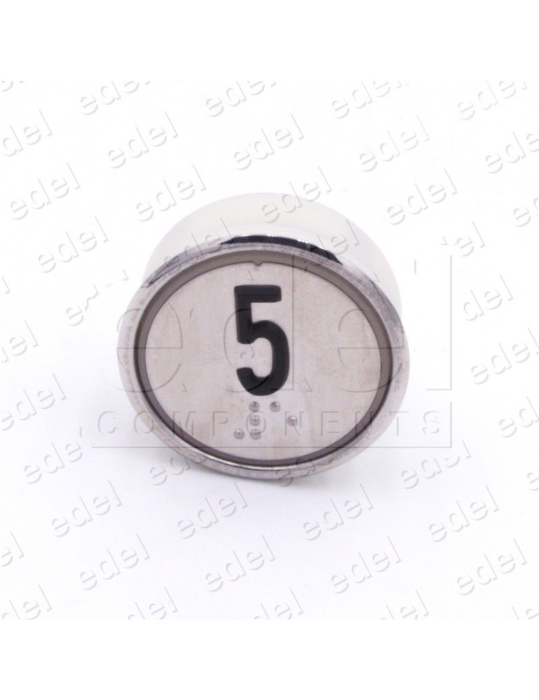 BOUTON HUNTER MD-7 1NO  LUM. 24V ROUGE "5"