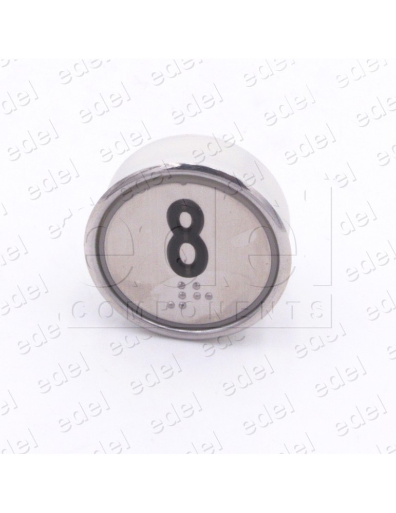 BOUTON HUNTER MD-7 1NO  LUM. 24V ROUGE "8"