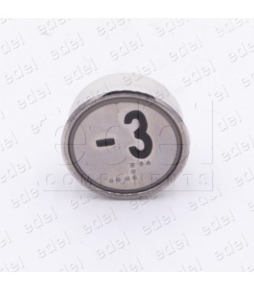 BOUTON HUNTER MD-7 1NO  LUM. 24V BLEU "-3"