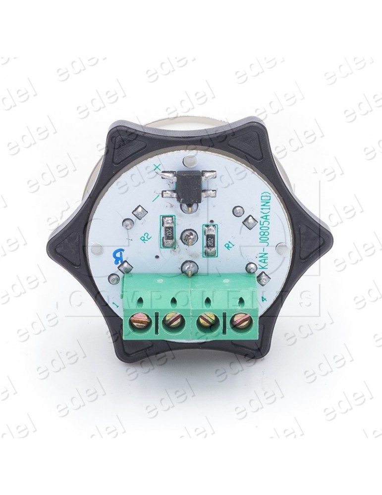 PULSADOR HUNTER MD-7 1NO LUMINOSO 24V AZUL "1"