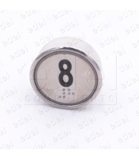 BOUTON HUNTER MD-7 1NO  LUM. 24V BLEU "8"