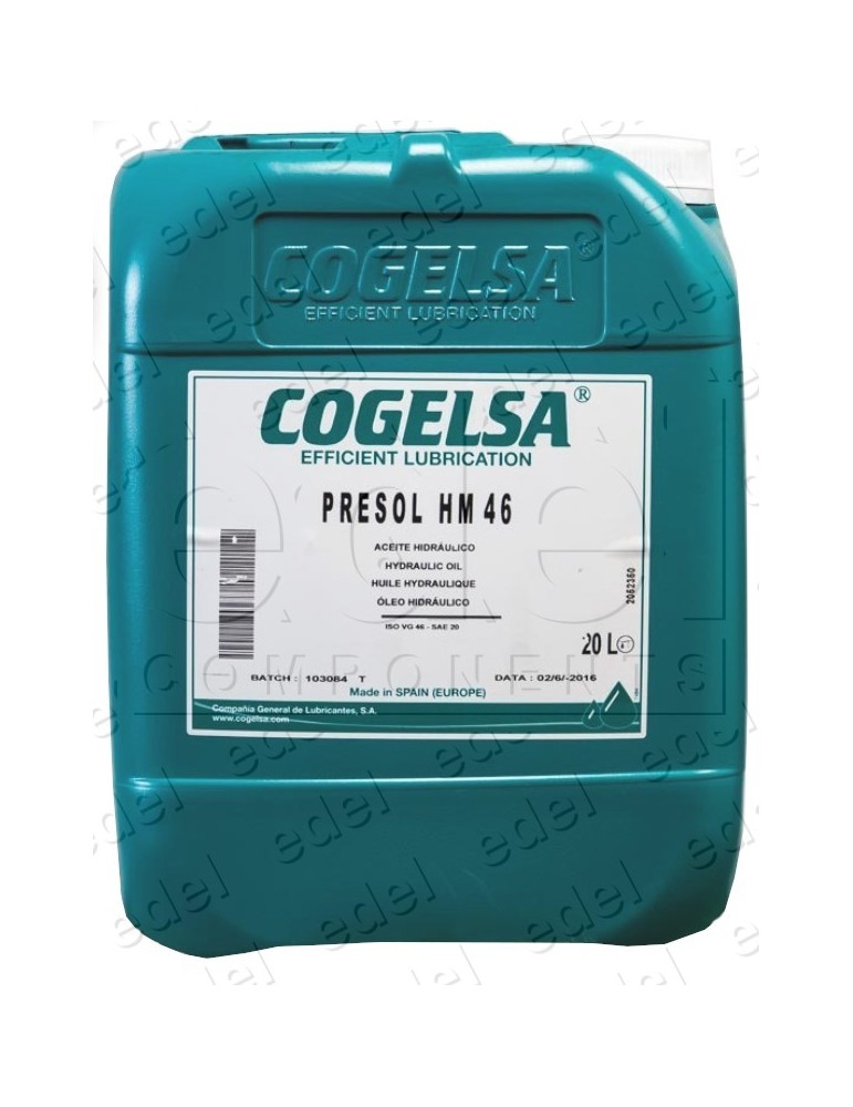 2052350 HYDRAULIC OIL PRESOL HM-46 CAN 20 MECHANIC VALVE