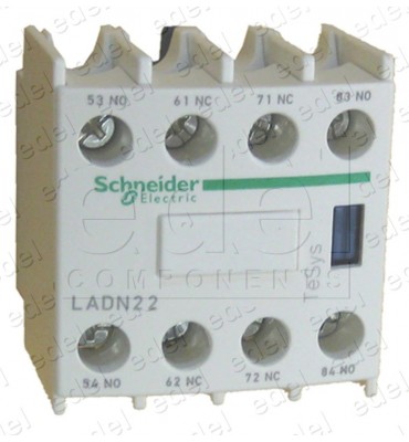 LADN22 BLOQUE AUXILIAR CONTACTOR SCHNEIDER TELEMECANIQUE 2NO+2NC FRONTAL