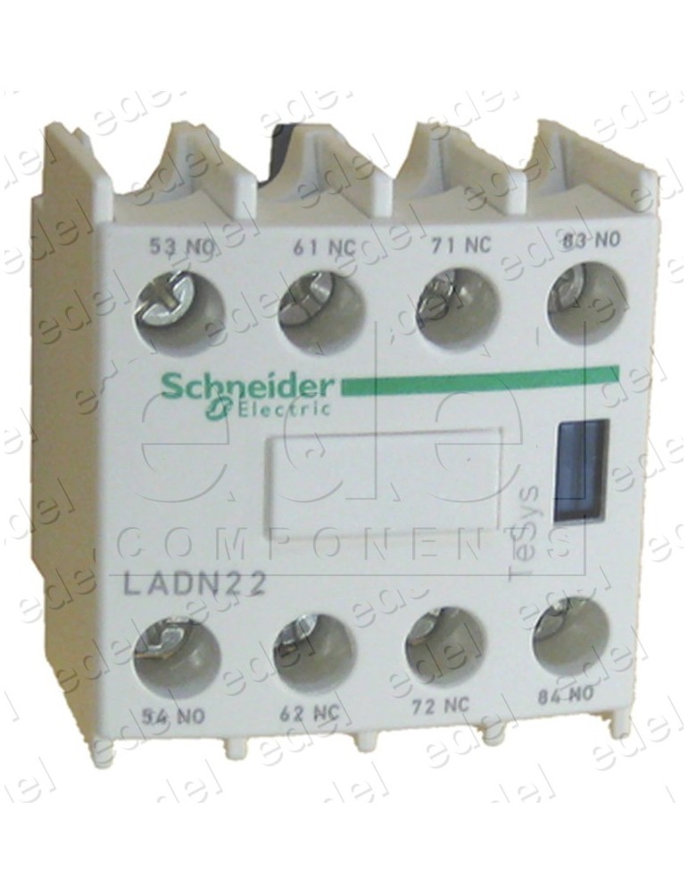 LADN22 BLOQUE AUXILIAR CONTACTOR SCHNEIDER TELEMECANIQUE 2NO+2NC FRONTAL