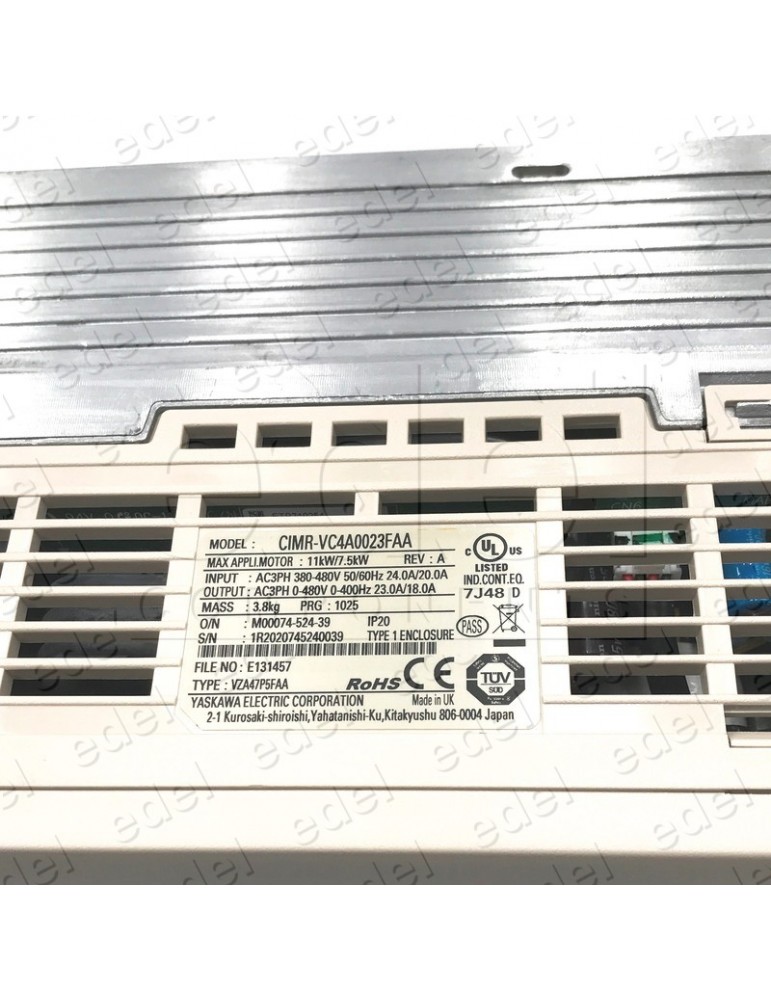 VARIADOR YASKAWA V1000 400VAC 18,0A 7,5KW VECTORIAL