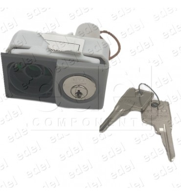 10077280 PULSADOR LLAVIN THYSSEN PM-6 CON LLAVE 11355 LED AZUL