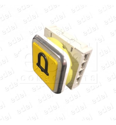 BLXAF44MR.MQ ALR BOUTON DMG BLX 2NO 1NC 24V ROUGE INOX ALARME