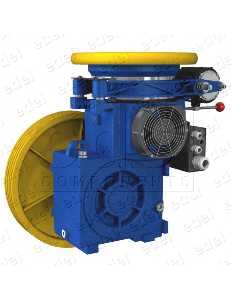 WINCH LINCE SASSI 3VF 4 KW 1:49 PULLEY 560 X 4 X 11 - 0,8 m/s - 300 KG