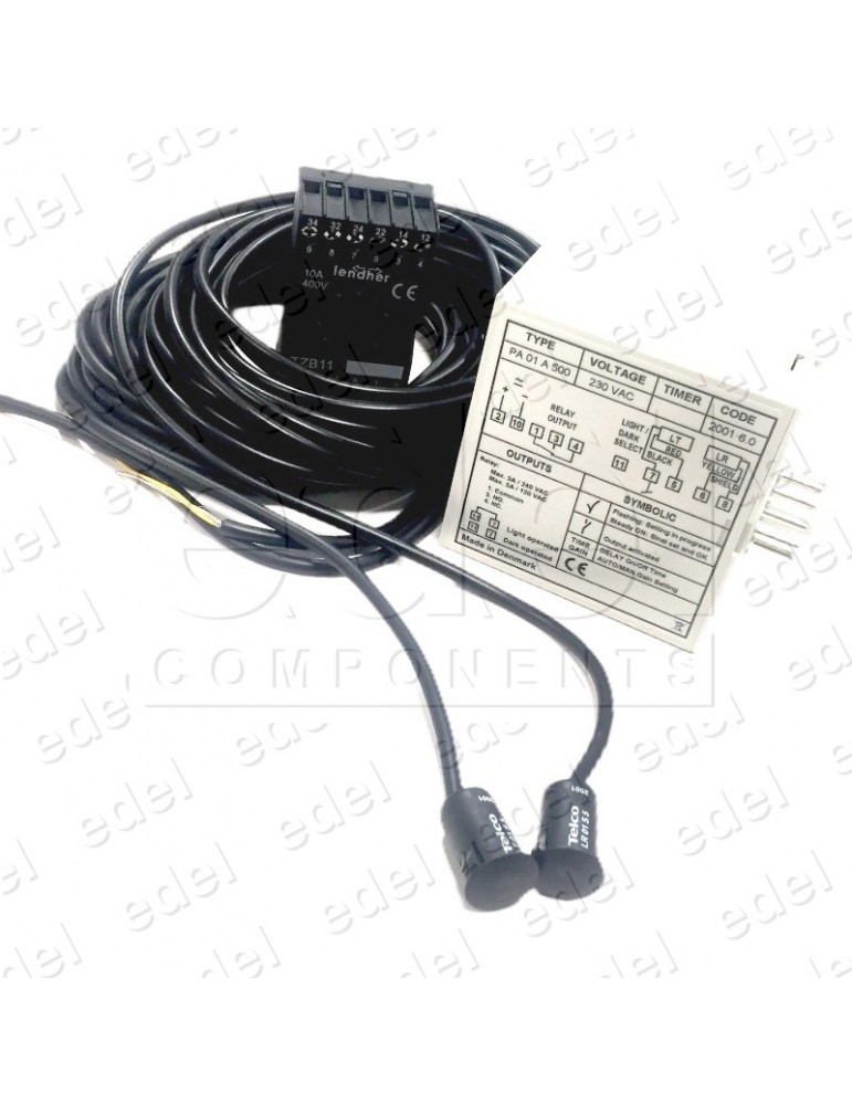 KIT PHOTOCELLULE TELCO BOUTON.(ÉMETTEUR + RÉCEPTEUR + AMPL.) 230 VAC