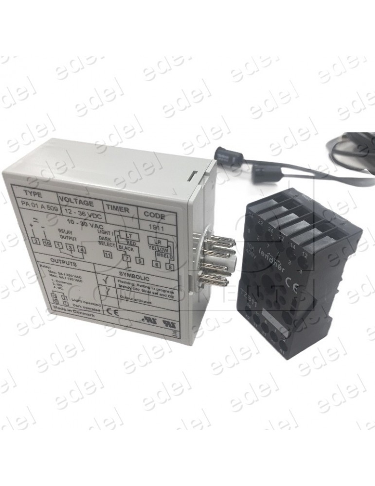 KIT PHOTOCELL TELCO BUTTON.(EMITTER + RECEIVER + AMPL.) 24 V