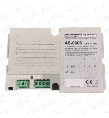 ALARME D'EMERGENCIE AVEC ALIMENTATION 6V 0,6Ah AVEC RELAIS AUX.