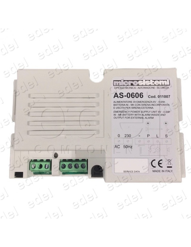 ALARM EMERGENCY WITH POWER SUPPLY 6V 0,6Ah AVEC AUX. RELAY