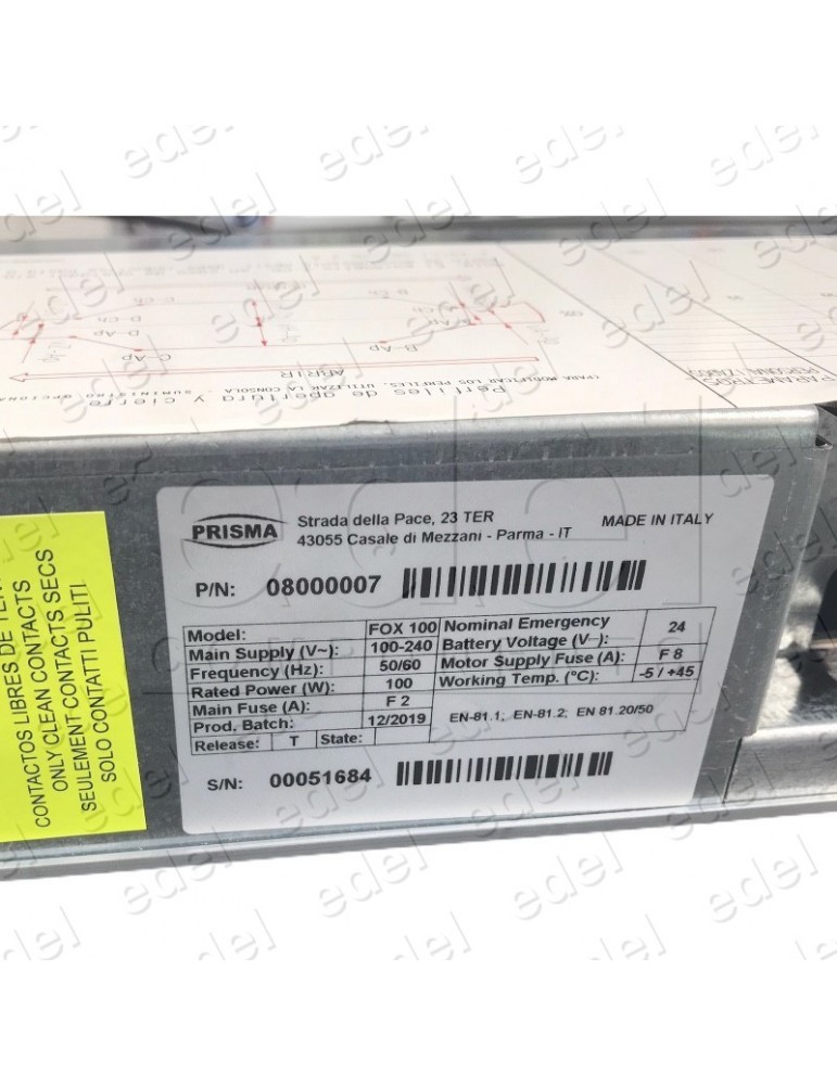 780000Y082 VARIADOR PUERTAS PRISMA FOX 8A 100W (ESTANDAR)