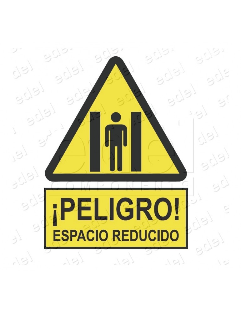 ADHESIVO ¡PELIGRO! ESPACIO REDUCIDO - 200MMX170mm