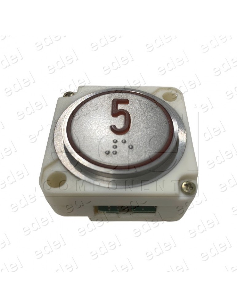 PULSADOR FAIN REDONDO LED ROJO BRAILLE (5)