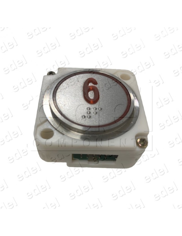 BOUTON FAIN  ROND LED ROUGE BRAILLE (6)