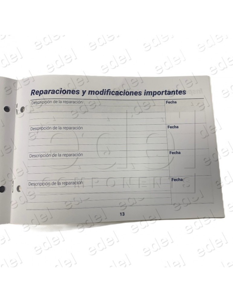 ELEVATOR MANTENIMENT BOOK