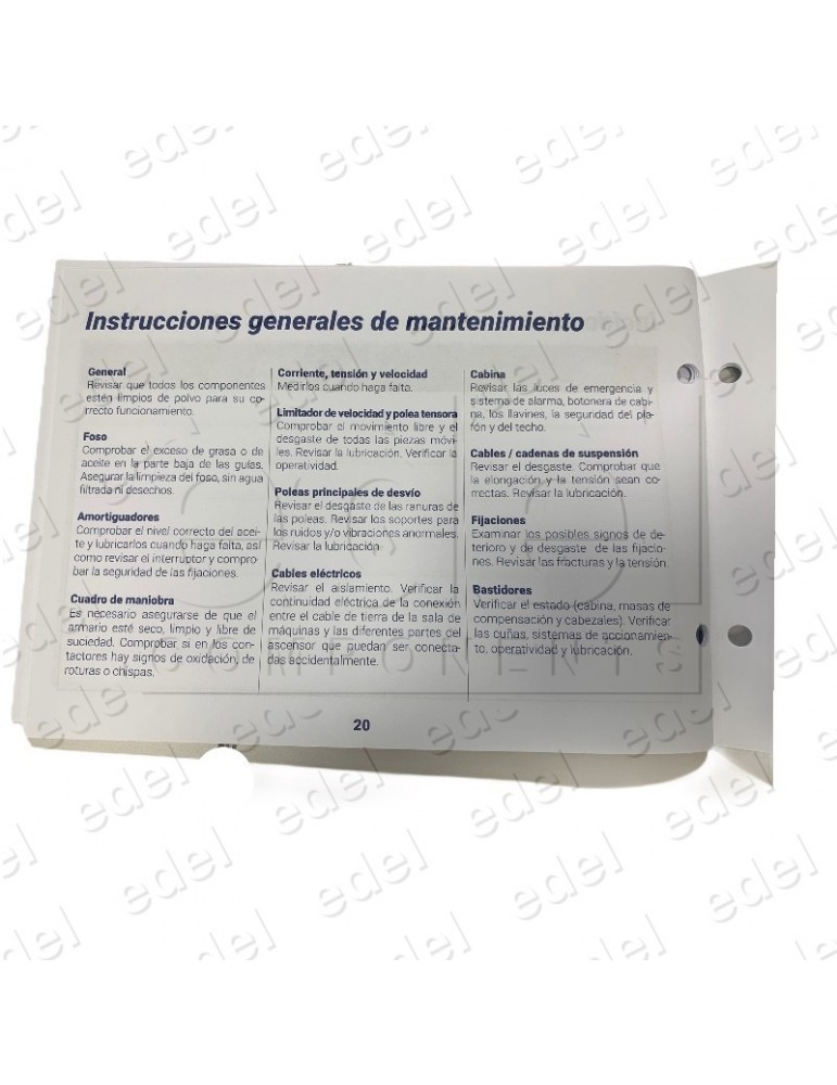 LIVRE DE MANTENIMENT D'ASCENSEURS