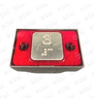 R2172PTBCR03 BOUTON MAC PUARSA COMPAC BRAILLE COR 1C 24V ROUGE 3