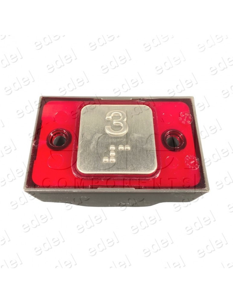 R2172PTBCR03 PULSADOR MAC PUARSA COMPAC BRAILLE COR 1C 24V ROJO (3)