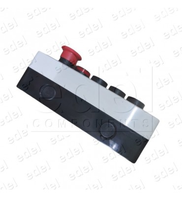 BOTONERA DE SUPERFICIE 5 ELEMENTOS (STOP + PILOTO + 3 PULSADORES NO)