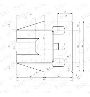 IGU0008IG PATIN CONTREPOIDS 70 X 9MM