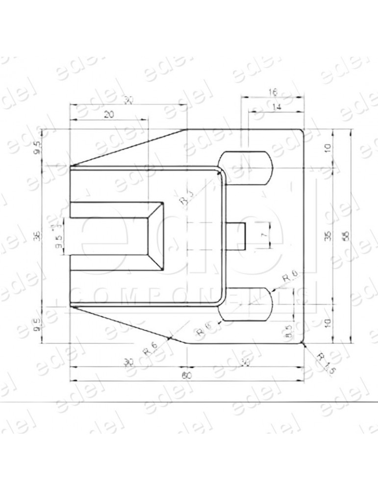 IGU0008IG DESLIZADERA GUIADOR CONTRAPESO 70 X 9MM