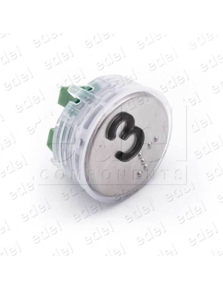 BOUTON VEGA VENUS  LUM.  ROUGE 12/24V 3