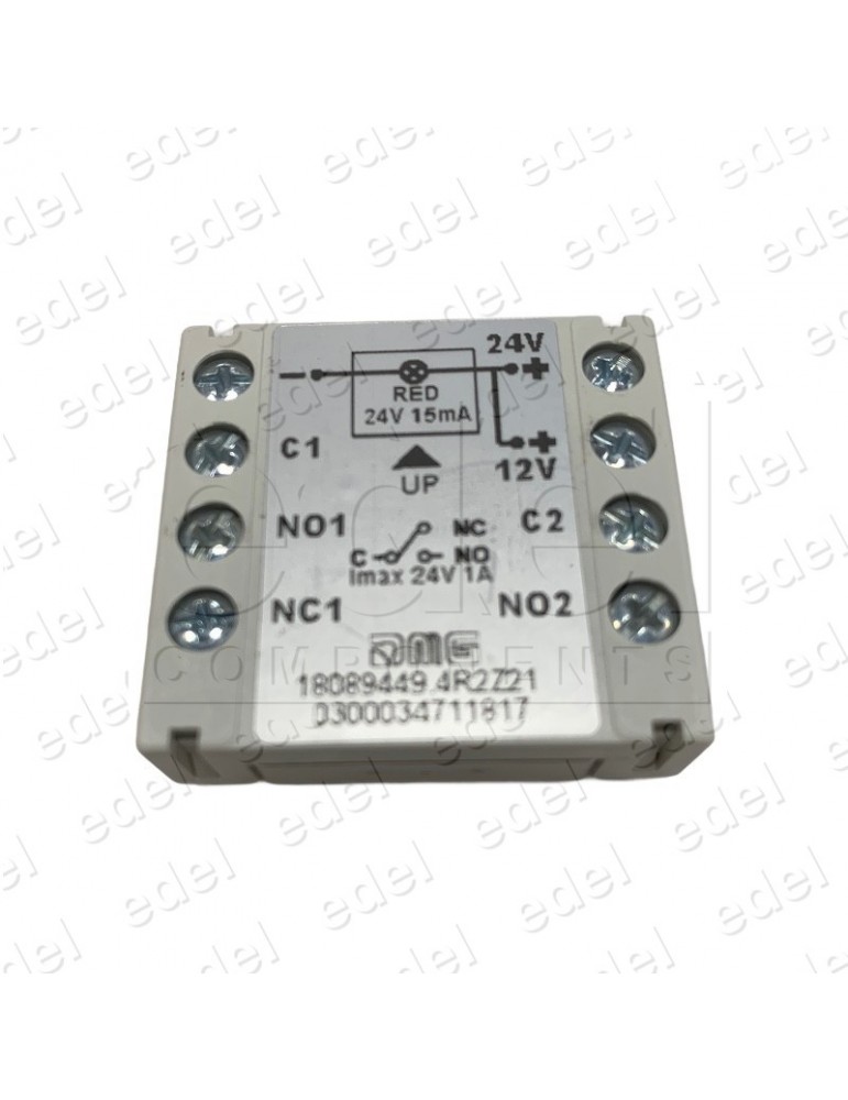 B000044MB.P44 CAMARA CONTACTOS CUERPO PULSADOR DMG BL-BLX-BM 1NOC+1NC 12V-24V ROJO CONO
