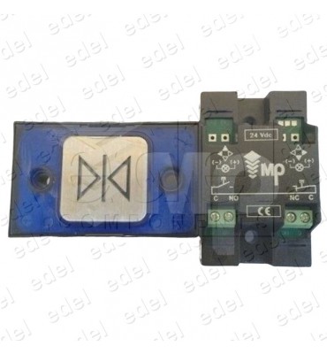 R2172PTGCAA50 PULSADOR MP MAC PUARSA COMPAC GRABADO CORONA AZUL 1C 24V (C.PUERTAS)