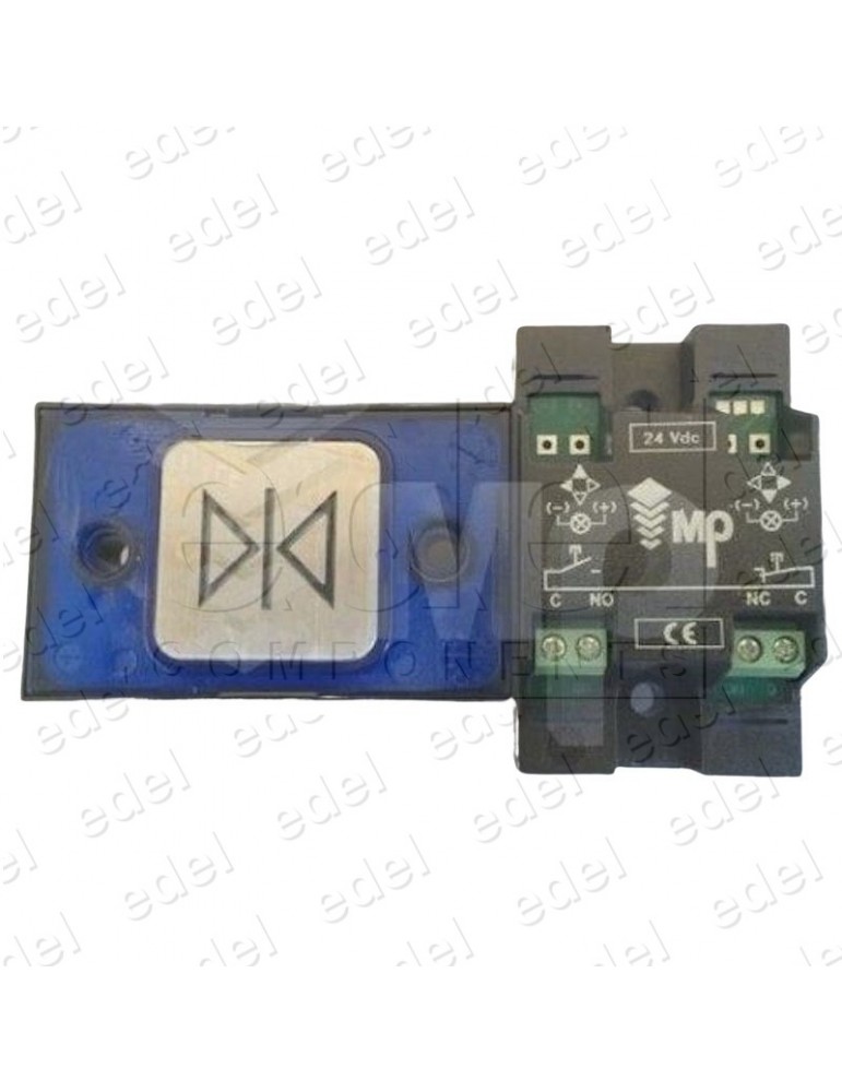 R2172PTGCAA50 PULSADOR MP MAC PUARSA COMPAC GRABADO CORONA AZUL 1C 24V (C.PUERTAS)