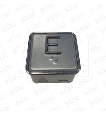 PULSADOR SCHAEFER MT42 CON BRAILLE ROJO INOX E