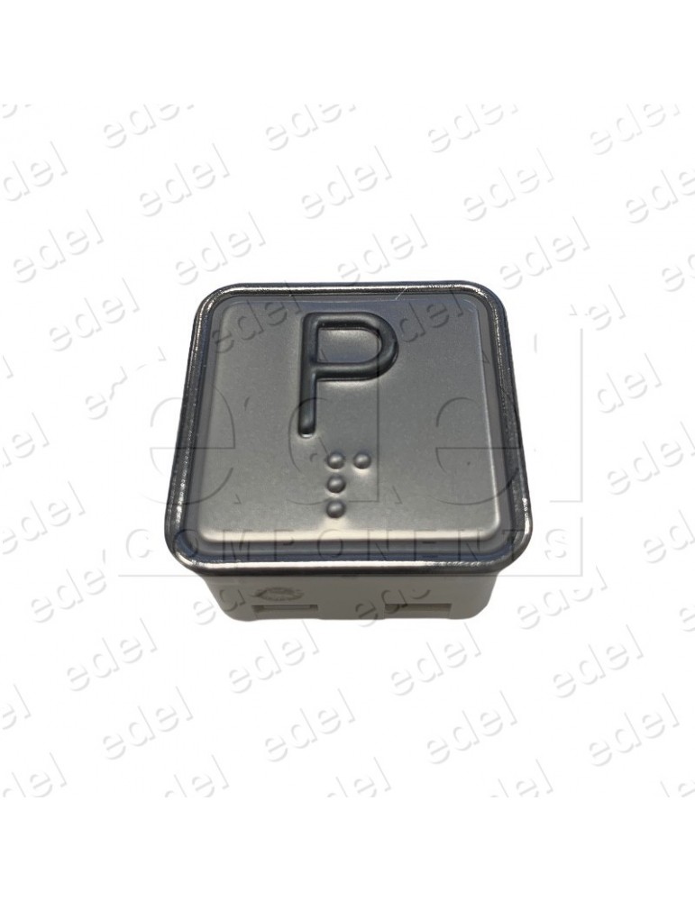 BOUTON SCHAEFER MT 42  AVEC BRAILLE ROUGE INOX P