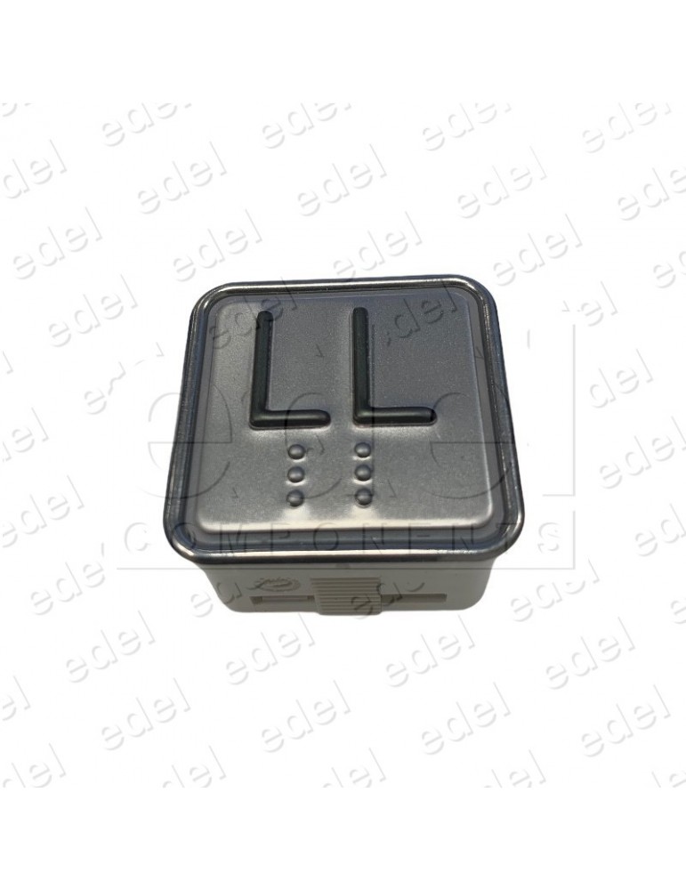 BOUTON SCHAEFER MT 42  AVEC BRAILLE ROUGE INOX LL