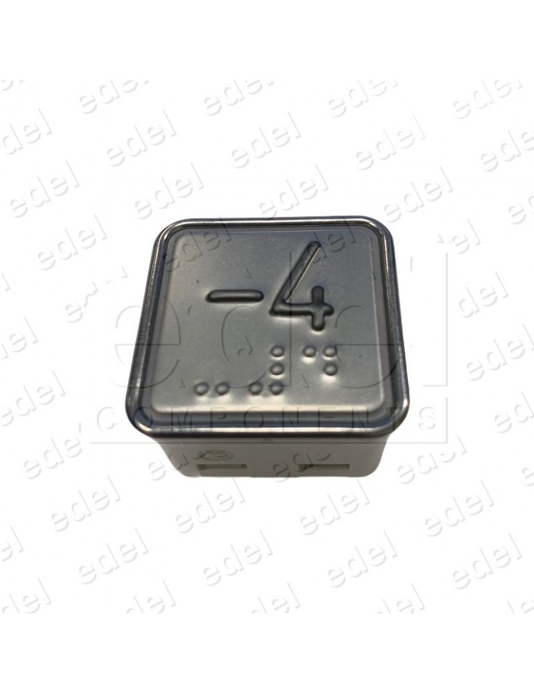 PULSADOR SCHAEFER MT42 CON BRAILLE ROJO INOX -4