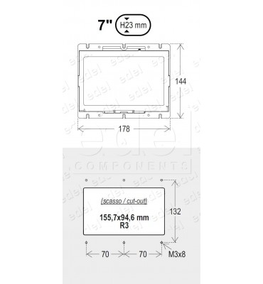 DISPLAY TFT 7" GIOTTO MULTI-PARALLEL AND VOICE SYNTHESIS - BINARY AND AUTONOMOUS