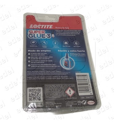 PEGAMENTO SUPER GLUE3 LOCTITE INSTANTANEO 20 GR.
