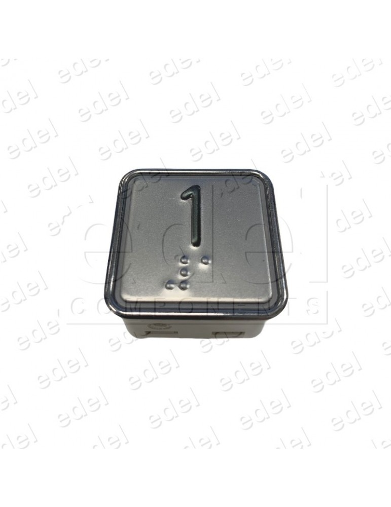 BOUTON SCHAEFER MT 42  AVEC BRAILLE ROUGE INOX 1