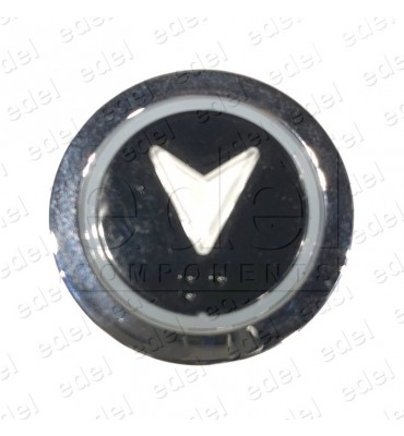 PULS. EDEL REGLETA CROMO LUM. ROJO FLECHA BAJADA