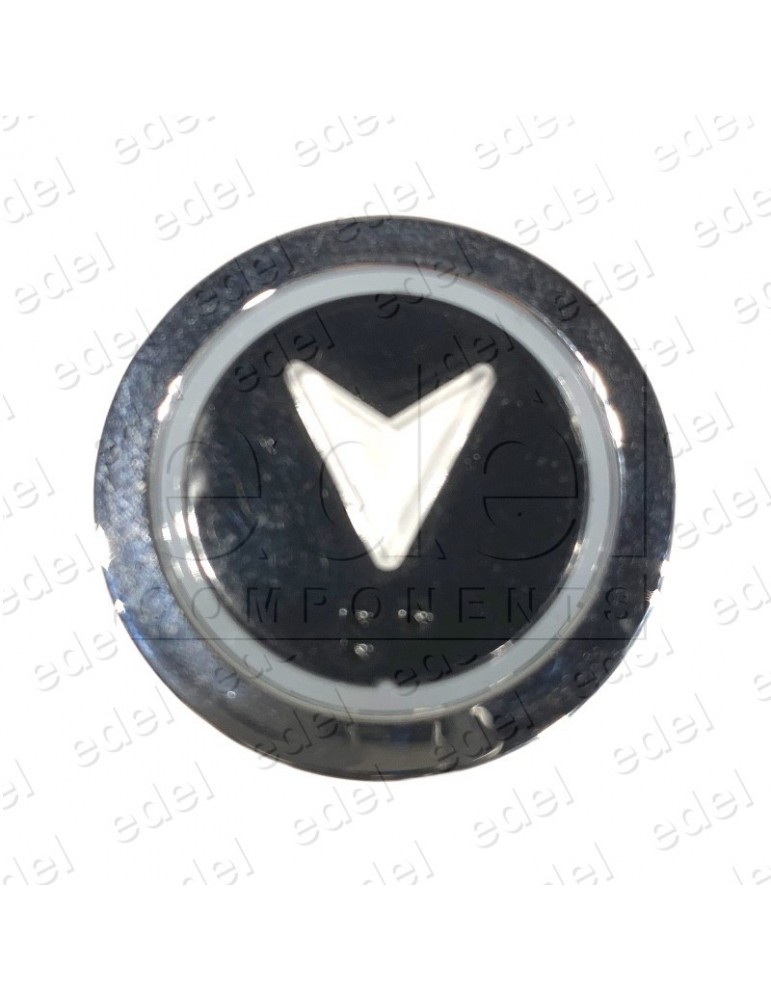 PULS. EDEL REGLETA CROMO LUM. ROJO FLECHA BAJADA