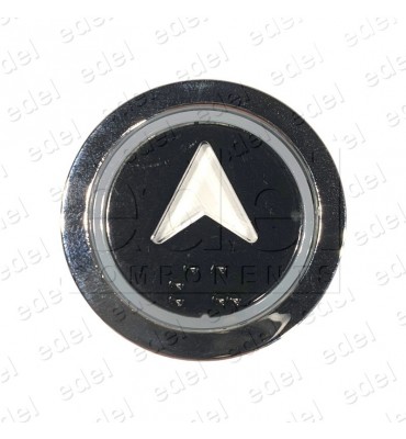 PULSADOR EDEL REGLETA CROMO LUM. ROJO (FLECHA SUBIDA)