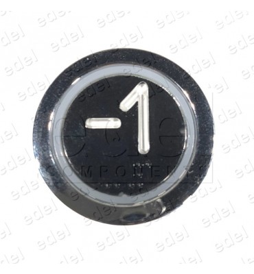 PULSADOR EDEL REGLETA CROMO LUMINOSO ROJO (-1)